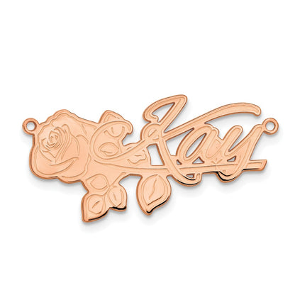 Rose Plated Sterling Silver/Rose Name Plate