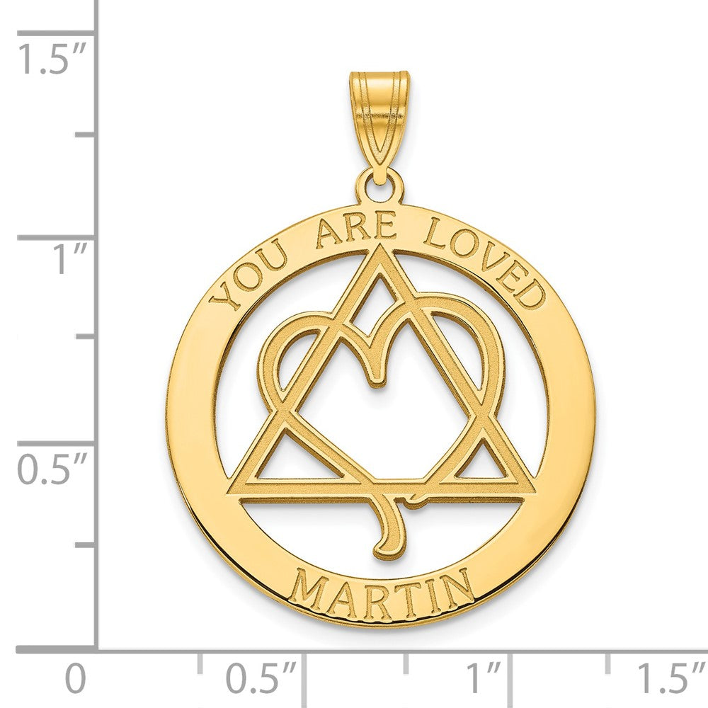 14K Yellow Gold You Are Loved Adoption Pendant