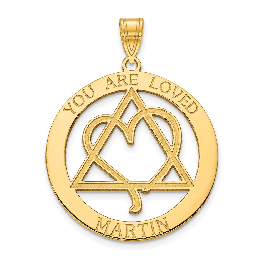 14K Yellow Gold You Are Loved Adoption Pendant