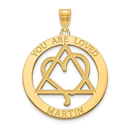 14K Yellow Gold You Are Loved Adoption Pendant