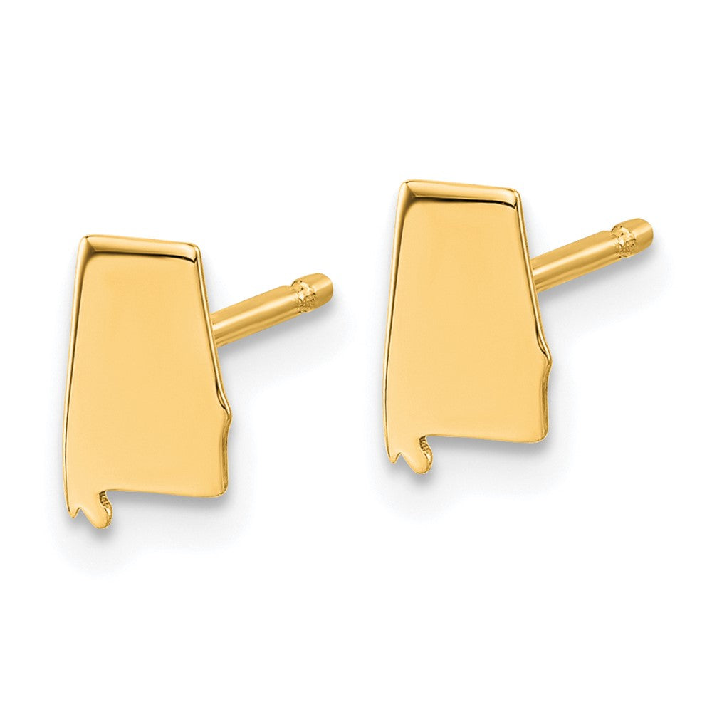 Gold Plated Sterling Silver/Gold Alabama State Earrings