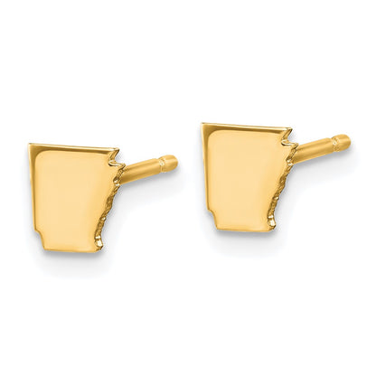 Gold Plated Sterling Silver/Gold Arkansas State Earrings