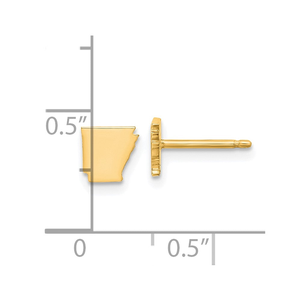 Gold Plated Sterling Silver/Gold Arkansas State Earrings