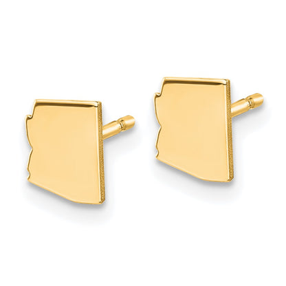 Gold Plated Sterling Silver/Gold Arizona State Earrings