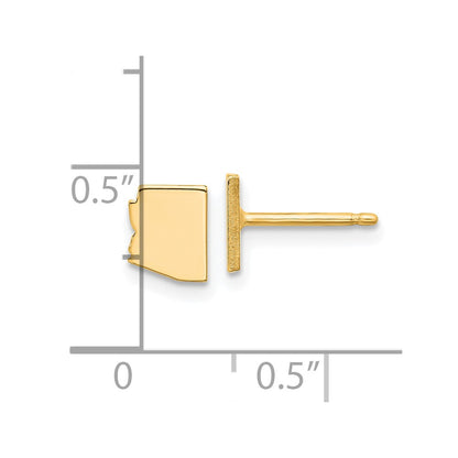 14K Yellow Gold 14Ky Arizona State Earrings