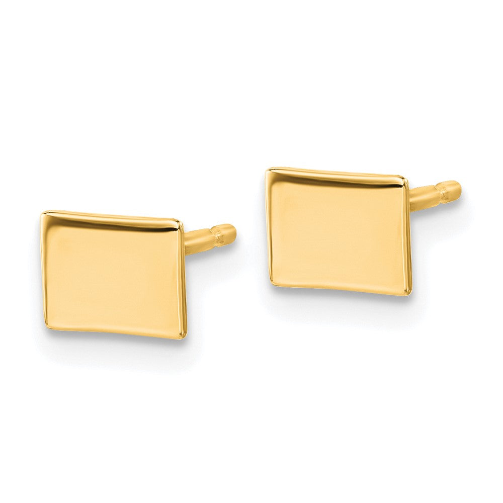 14K Yellow Gold 14Ky Colorado State Earrings