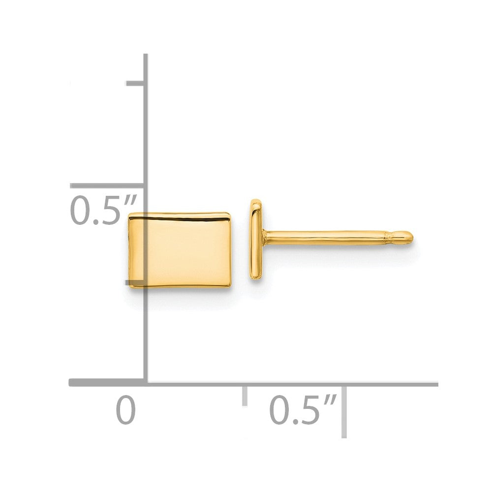 14K Yellow Gold 14Ky Colorado State Earrings