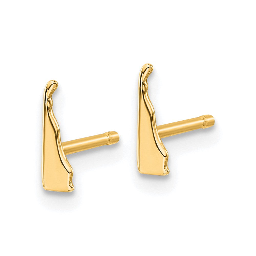 14K Yellow Gold 14Ky Delaware State Earrings