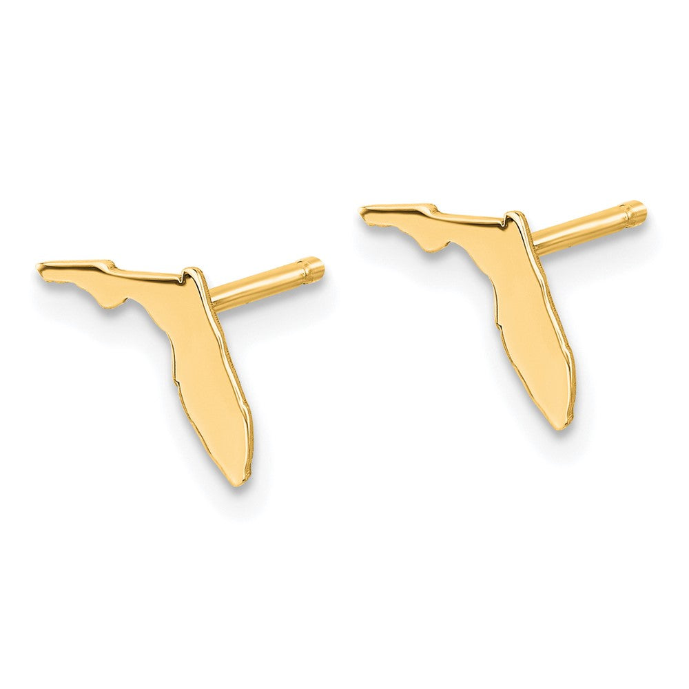 Gold Plated Sterling Silver/Gold Florida State Earrings