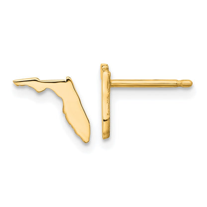 14K Yellow Gold 14Ky Florida State Earrings
