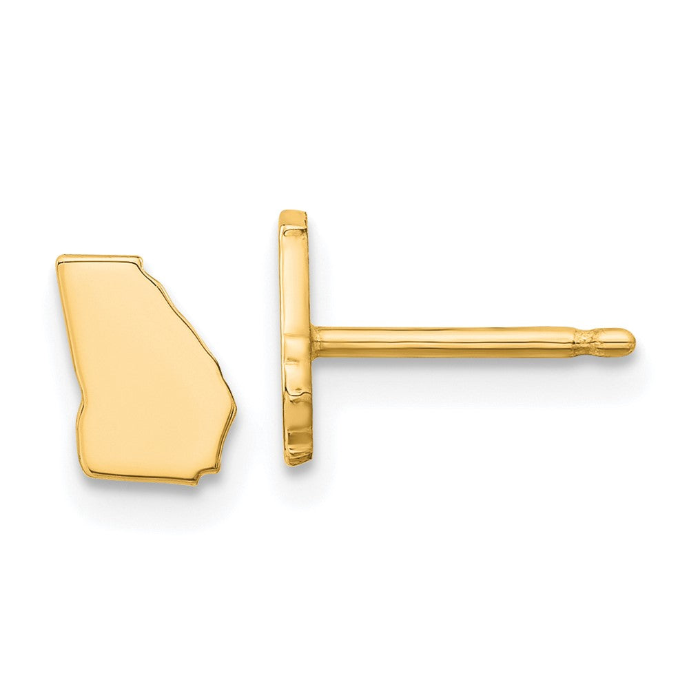 14K Yellow Gold 14Ky Georgia State Earrings