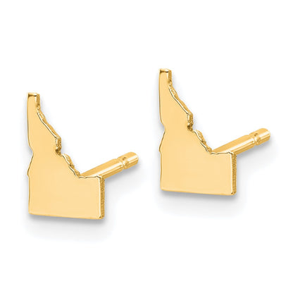 14K Yellow Gold 14Ky Idaho State Earrings