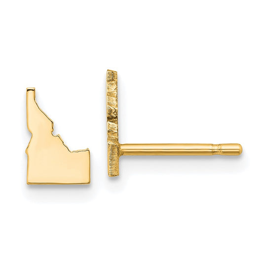 Gold Plated Sterling Silver/Gold Idaho State Earrings