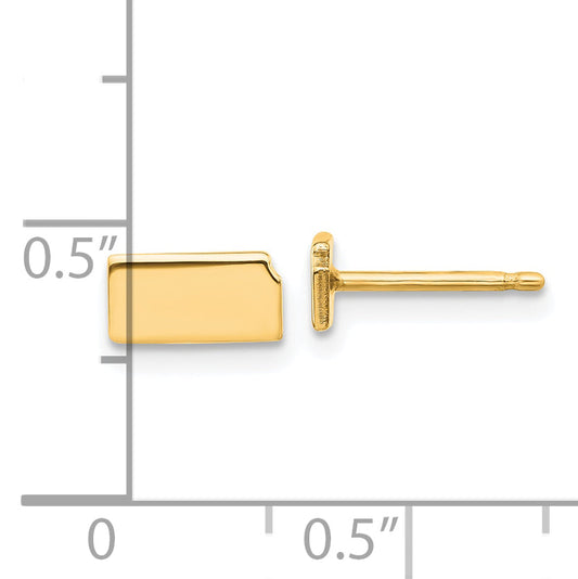 Gold Plated Sterling Silver/Gold Kansas State Earrings