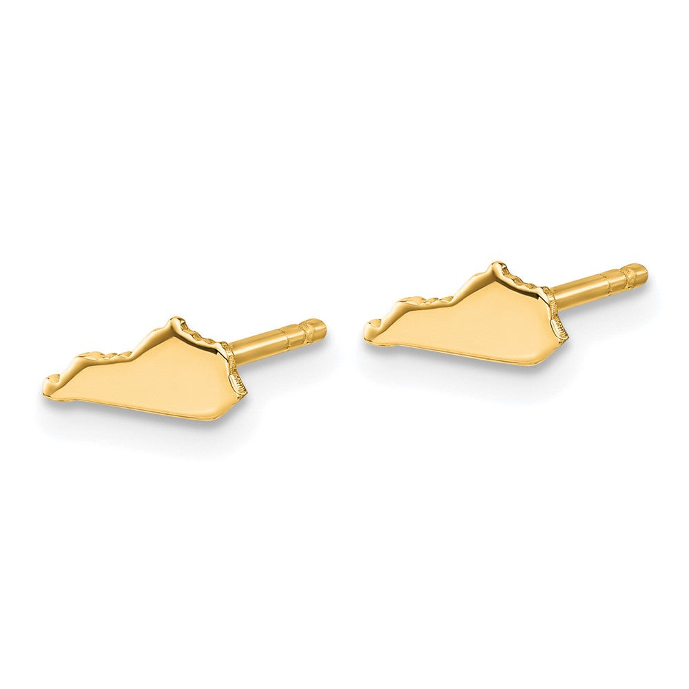 Gold Plated Sterling Silver/Gold Kentucky State Earrings