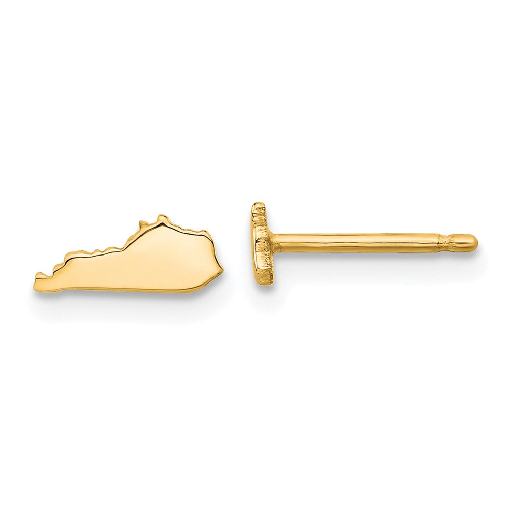 Gold Plated Sterling Silver/Gold Kentucky State Earrings