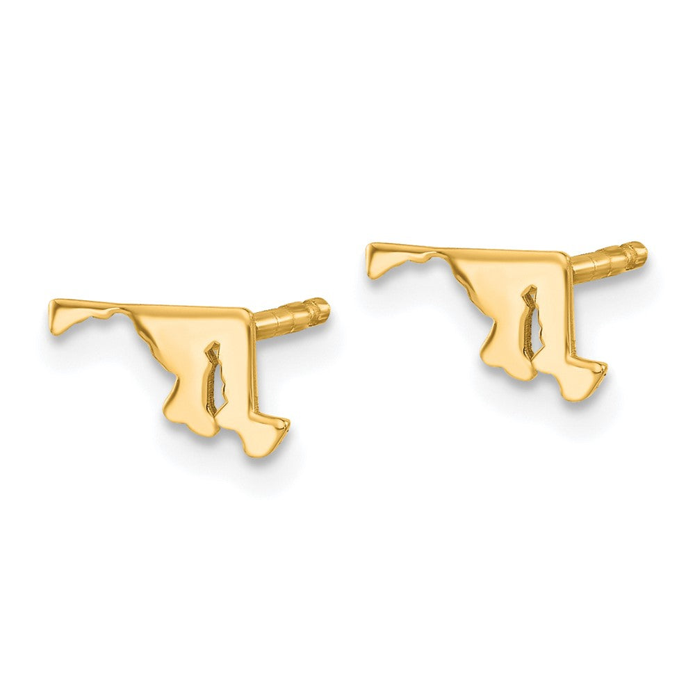 14K Yellow Gold 14Ky Maryland State Earrings