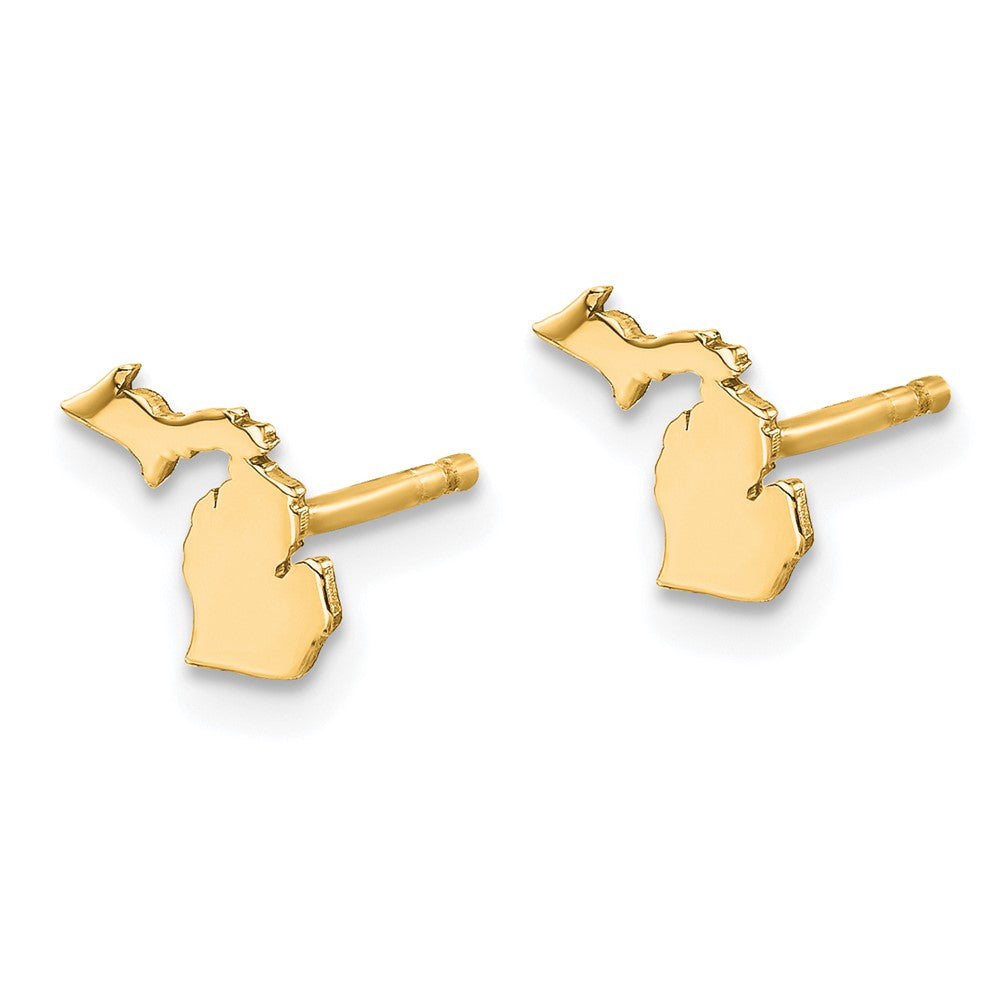 Gold Plated Sterling Silver/Gold Michigan State Earrings