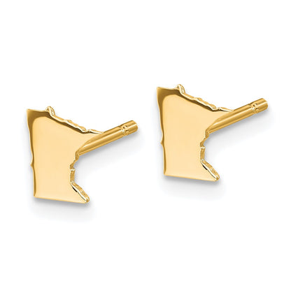 14K Yellow Gold 14Ky Minnesota State Earrings