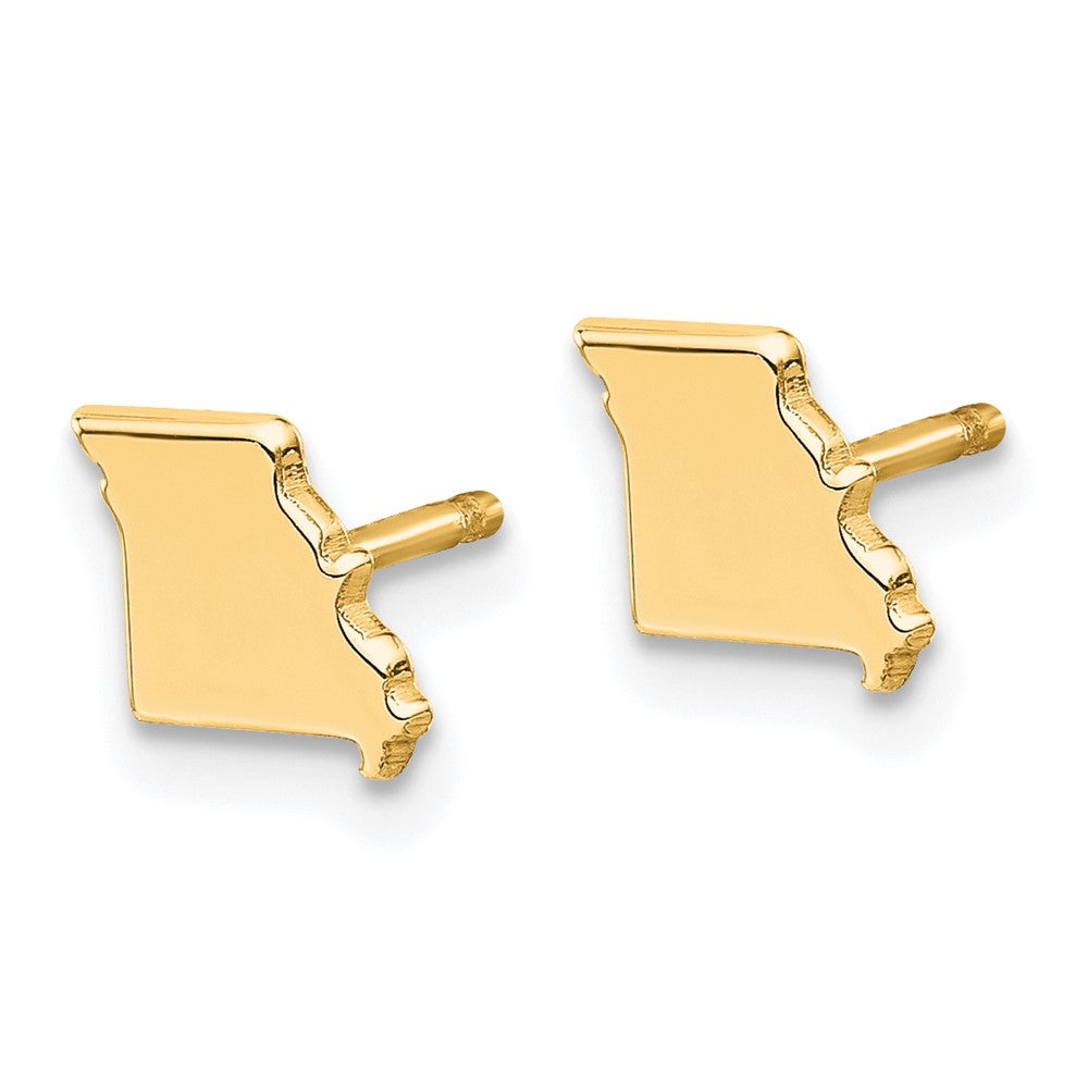 Gold Plated Sterling Silver Missouri State Earrings