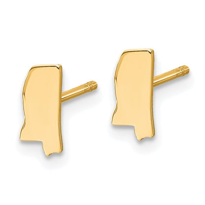 Gold Plated Sterling Silver/Gold Mississippi State Earrings