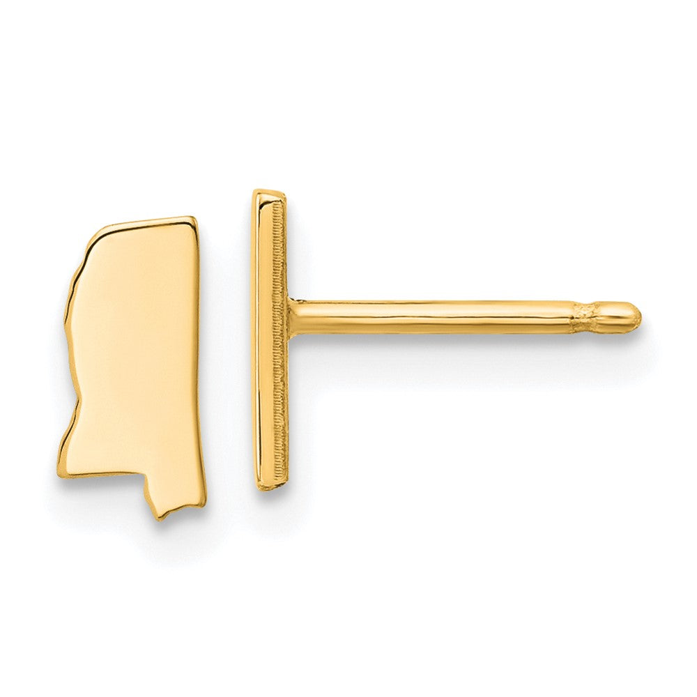 Gold Plated Sterling Silver/Gold Mississippi State Earrings