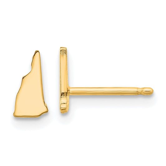 14K Yellow Gold 14Ky New Hampshire State Earrings
