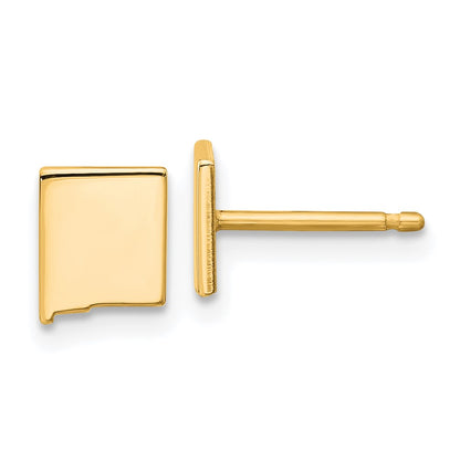 Gold Plated Sterling Silver/Gold New Mexico State Earrings