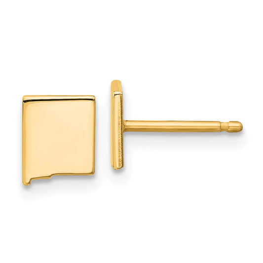 Gold Plated Sterling Silver/Gold New Mexico State Earrings