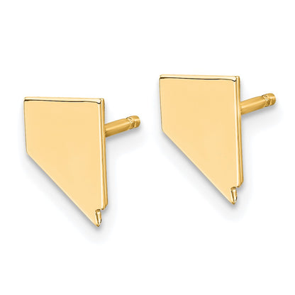 14K Yellow Gold 14Ky Nevada State Earrings