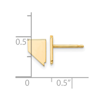 14K Yellow Gold 14Ky Nevada State Earrings