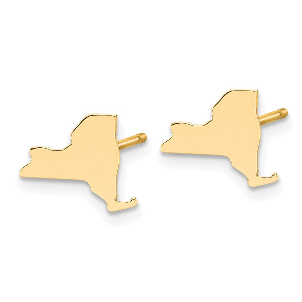 14K Yellow Gold 14Ky New York State Earrings