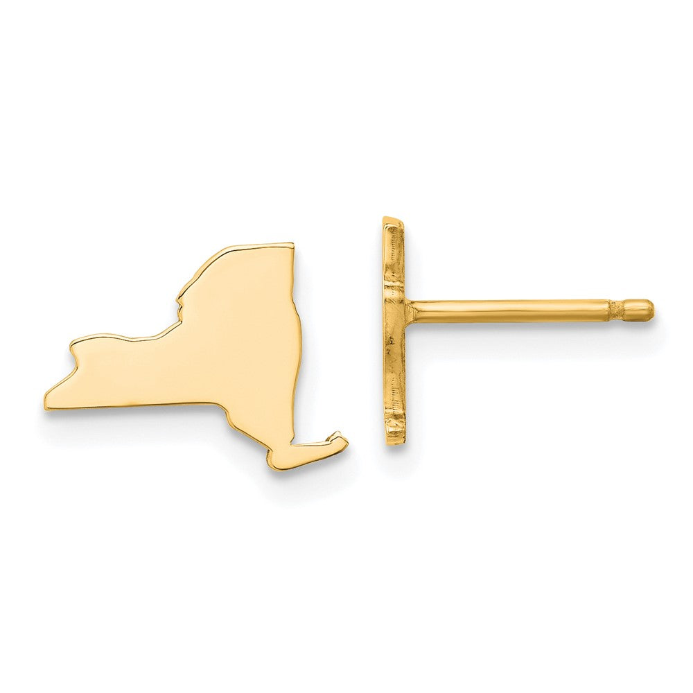 Gold Plated Sterling Silver/Gold New York State Earrings