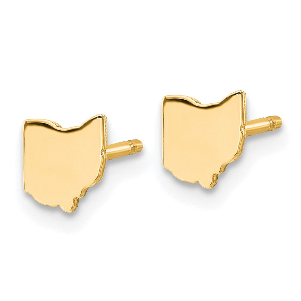Gold Plated Sterling Silver/Gold Ohio State Earrings