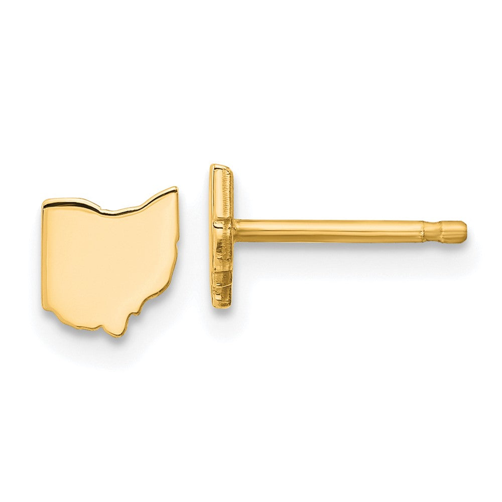 14K Yellow Gold 14Ky Ohio State Earrings