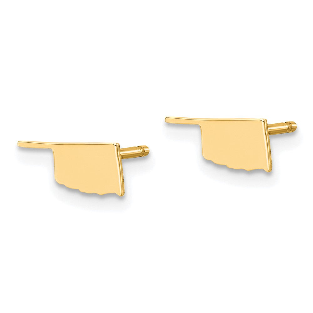 Gold Plated Sterling Silver/Gold Oklahoma State Earrings