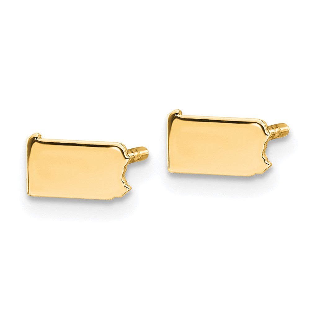 14K Yellow Gold 14Ky Pennsylvania State Earrings