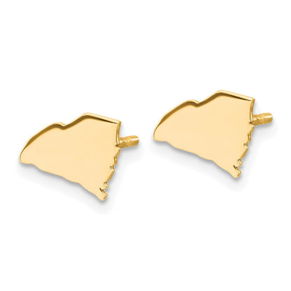 Gold Plated Sterling Silver/Gold South Carolina State Earrings