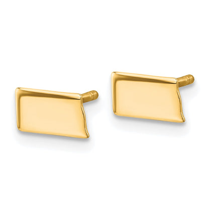 Gold Plated Sterling Silver/Gold South Dakota State Earrings