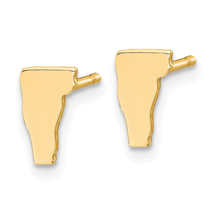 Gold Plated Sterling Silver/Gold Vermont State Earrings