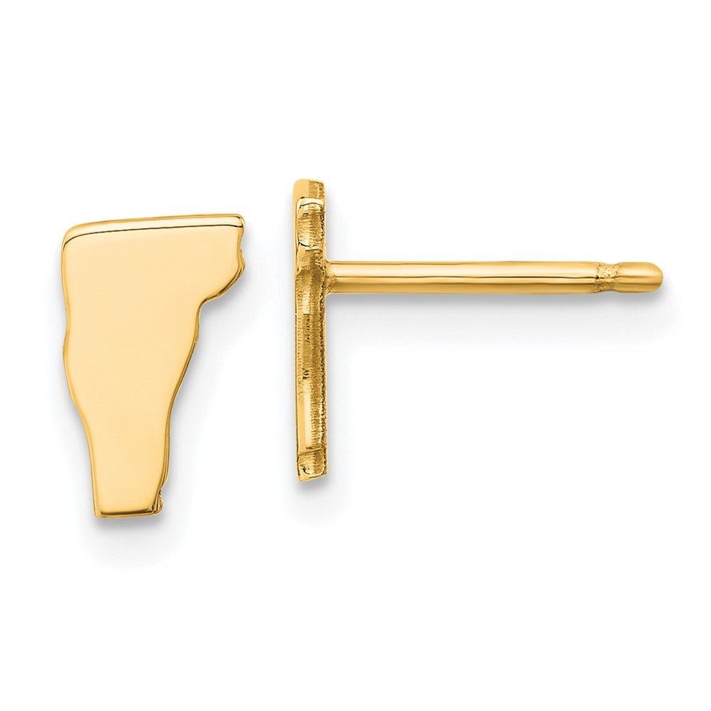 14K Yellow Gold 14Ky Vermont State Earrings