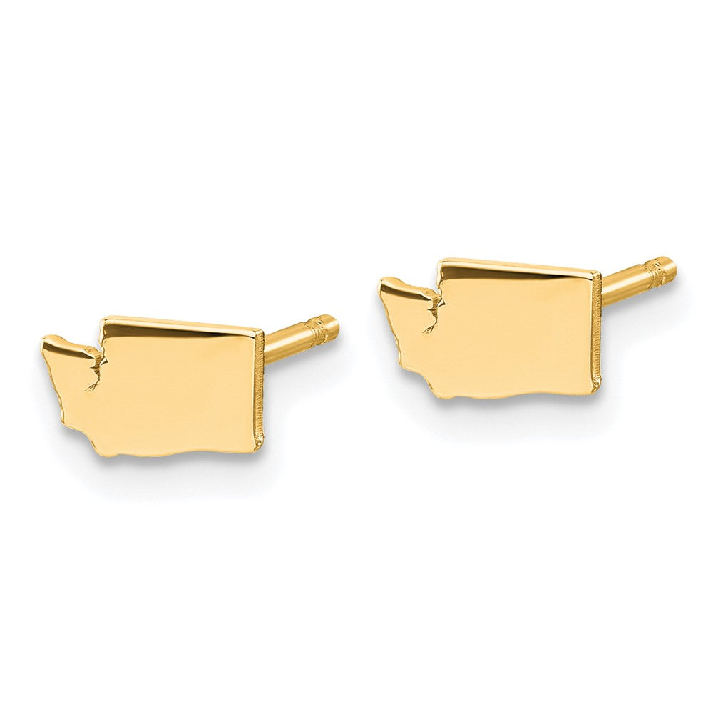 Gold Plated Sterling Silver/Gold Washington State Earrings