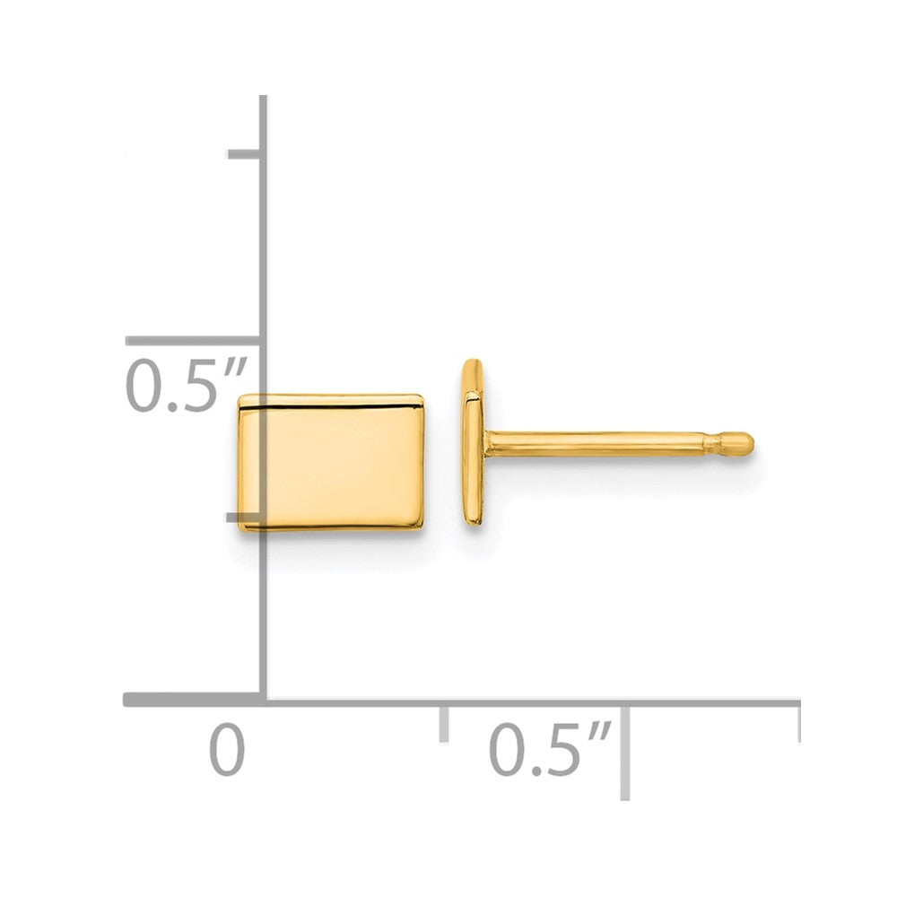 14K Yellow Gold 14Ky Wyoming State Earrings