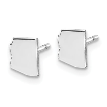 Sterling Silver Silver/Rhodium Plated Arizona State Earrings