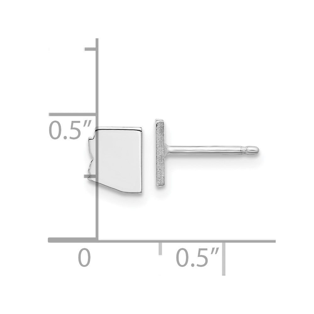 Sterling Silver Silver/Rhodium Plated Arizona State Earrings