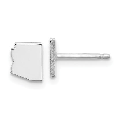 Sterling Silver Silver/Rhodium Plated Arizona State Earrings