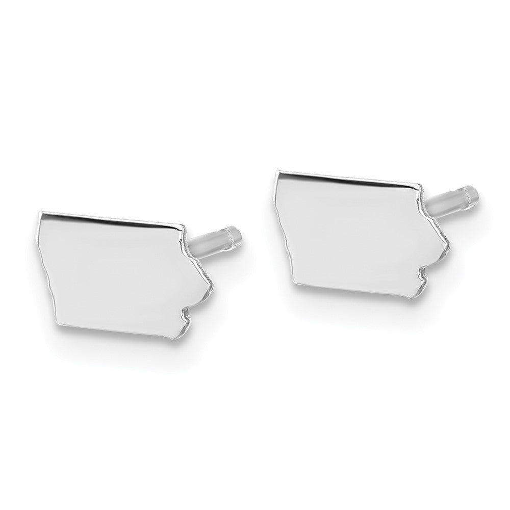 14K White Gold 14Kw Iowa State Earrings