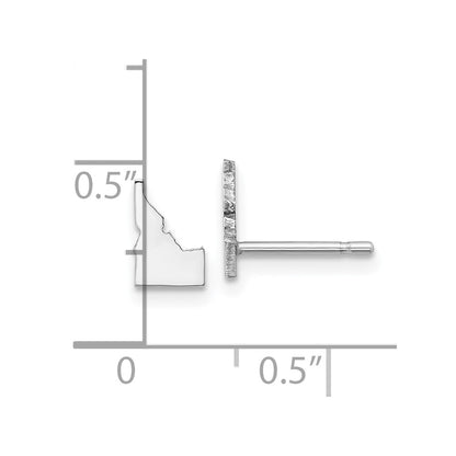 14K White Gold 14Kw Idaho State Earrings