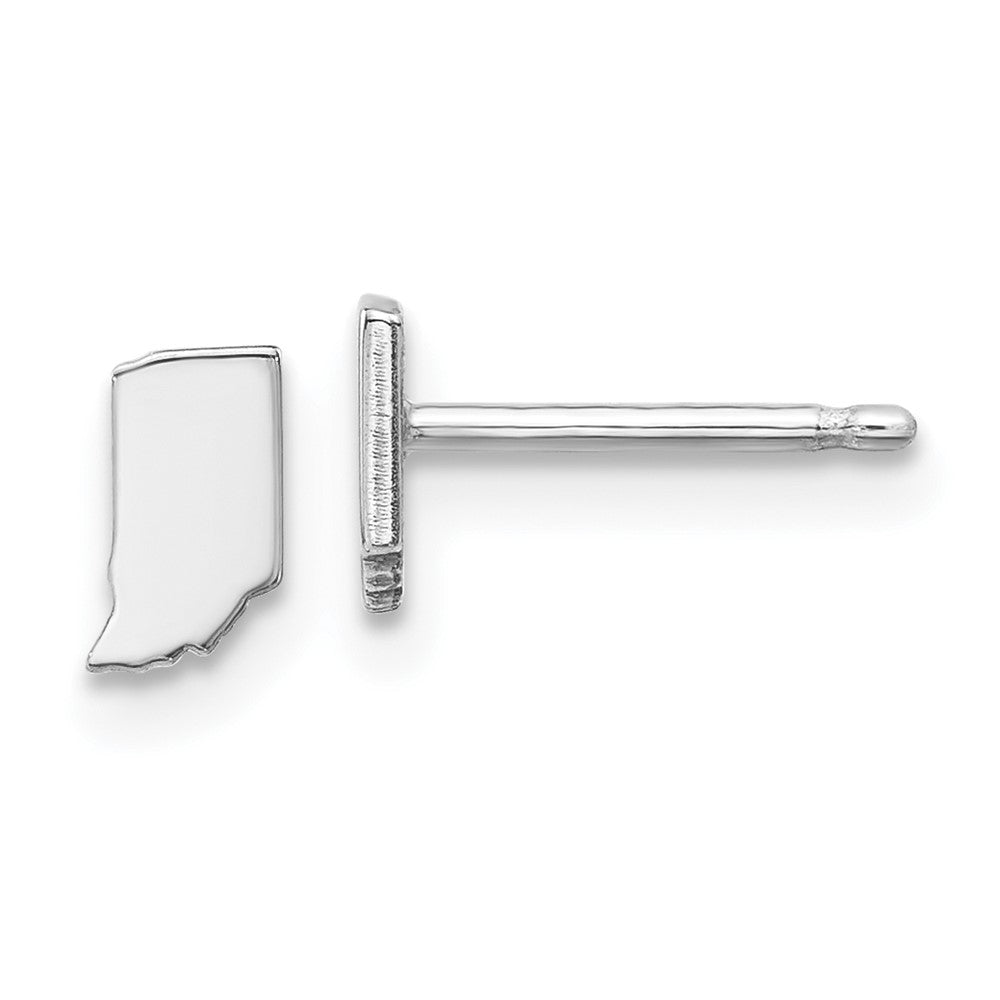 14K White Gold 14Kw Indiana State Earrings