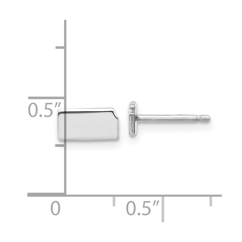 Sterling Silver Silver/Rhodium Plated Kansas State Earrings